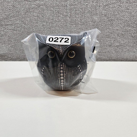 Owl Debossed Resin Figurine‎ Decoration Minimalist Modern Polka Dot Black White - Picture 11 of 11